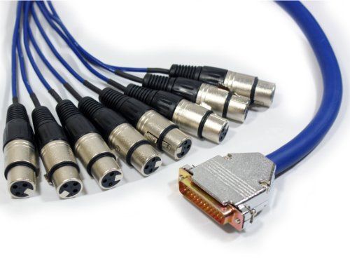 2m D-Sub 25 Pin Male to 8 x XLR Female Audio Loom Cable