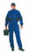 CANIS CXS LUXY ROBERT Arbeitsoverall Herren Arbeitsanzug Schutzanzug Reißverschluss Overall Einteiler für Maler Baumwolle Gärtner Rallye kombi Mechaniker Taschen Schutzkleidung; blau mit schwarz; (54)
