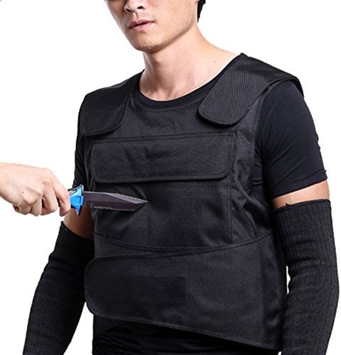 YD Body Anti Knife Stab Front and Back Armor Proof Vest Concealed Vest Free + Knife Proof Cut Resistant Work Gloves (Protection Vest)