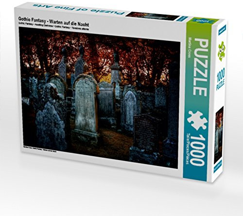 CALVENDO Puzzle Gothic Fantasy - Warten auf die Nacht 1000 Teile Puzzle quer | 1000 Teile Lege-Größe 64 x 48 cm Foto-Puzzle für glückliche Stunden
