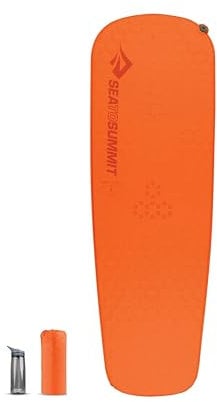 Sea to Summit - Ultralight Self Inflating Isomatte Large - Ultraleichte & robuste Schlafmatte - Delta Core-V-Technologie - Pillow Lock-System - 2,5 Jahreszeiten - Wandern - Orange - 720g