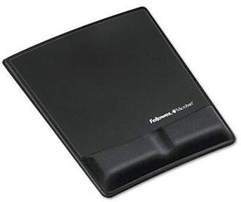 Fellowes Support de poignet en mousse à mémoire avec tapis de souris monté reste, poignet/, MSPD Memfm, BK 00078073048731 (lot Of6)