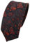 TigerTie - schmale Designer Krawatte in orange braun schwarz grau Paisley und Ornamente gemustert