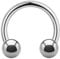 Piercing Hufeisen - Stahl - Silber - 1.2mm [09.] - 1.2 x 10 mm (Kugeln: 3mm)