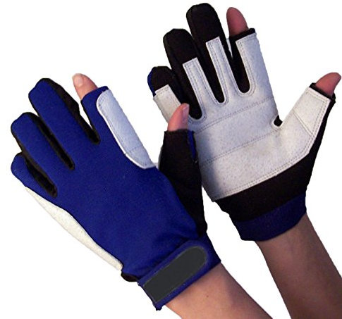Navyline Damen Herren Segelhandschuhe Neopren 2 Finger frei warm, Größe:M