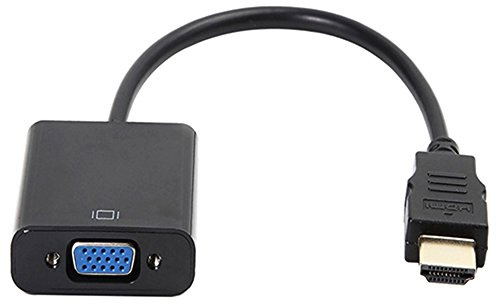Broadfashion 1080P HDMI TO VGA Cable Video Adapter Converter for PC Laptop DVD HDTV TV (Black)