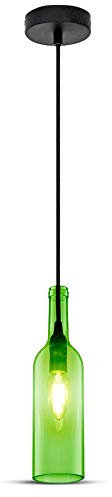 V-TAC SKU.3767 VT-7558 Pendant Light Bottle Design Plastic and Other Material E14 Green Height 72 mm Width 280 mm Depth 1050 mm