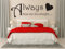 Smarts-Art Always Kiss me goodnight wall art quote stic7.45ker bedroom lounge love decals;Lilac-1000mm x 340mm