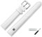 MARBURGER Uhrenarmband 16mm Leder Weiss Silber Glatt Mit Naht - Montage Set 1001620000120
