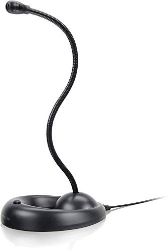 Speedlink LUCENT Flexible Desktop Microphone - Mikrofon für Büro/Home, glasklare Stimmübertragung, schwarz