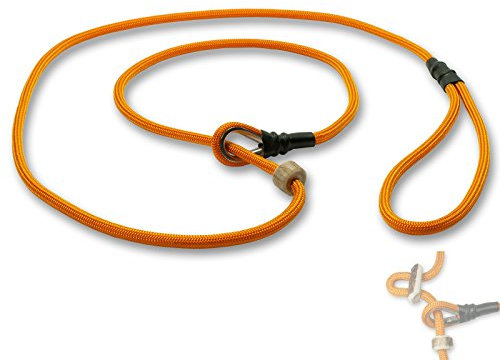 Mystique® Field trial Moxonleine Retrieverleine 6mm 130cm mit Zugbegrenzung orange
