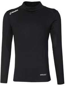 Sondico Kids Mock Neck Baselayer Juniors Top Black 13 Years