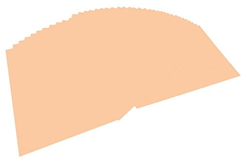 folia 614/50 42 - Fotokarton DIN A4, 300 g/qm, 50 Blatt, apricose - zum Basteln und kreativen Gestalten von Karten, Fensterbildern und für Scrapbooking