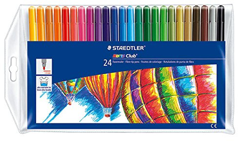 Staedtler Noris Club Pack of 24 Felt-Tip Colouring Pens Assorted Colours