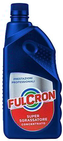 Fulcron Super Sgrassatore Concentrato 1 l, spray per tutte le superfici igienizzante, per ogni tipo di sporco, pulizia profonda professionale universale, profumato