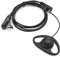 SUNDELY® Headset Earpiece for Mitex Two Way Radio Walkie Talkie 2-pin with Hidden Mic in PTT Button D-shape