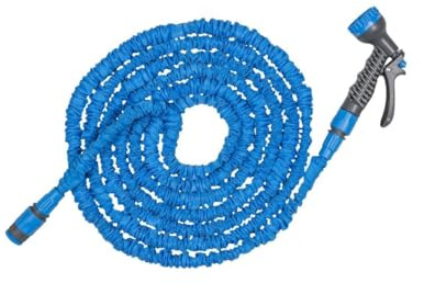 Bradas WTH515BL 5/15 m Ausbau Gartenschlauchleitungflexibel erweiterbar Schlauch und Spritzdüse, blau, 30 x 30 x 10 cm
