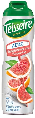 Teisseire Sirup Pink Grapefruit zero Zucker 600ml - Cocktails, Milchshakes (1er Pack)