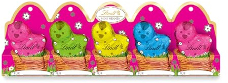 Lindt Schokolade | Mini-Hennen Deko Edition | 5 x 50g | Niedliche Schokofiguren aus zarter Vollmilch-Schokolade zum Teilen | Osterdeko | Perfekte Oster-Schokolade zum Teilen & Genießen