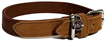 Rosewood 04108 Luxus-Hundehalsband aus weichgriffigem Leder für einen Halsumfang von 21-31 cm, rot