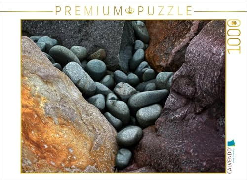 CALVENDO Puzzle Schöne Steine am Strand in der Bretagne, Frankreich 1000 Teile Puzzle quer | Lege-Größe cm Foto-Puzzle für glückliche Stunden