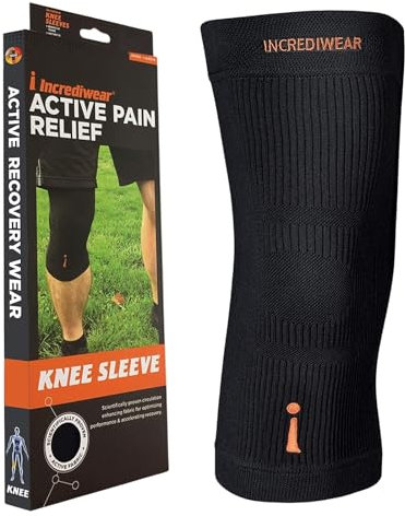 Incrediwear Manga de Rodilla Incrdibrace, Negro, M Unisex