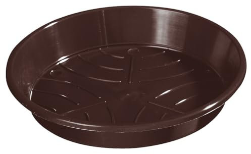 Blumentopf Untersetzer STANDARD rund aus Kunststoff, Farbe:braun;Durchmesser:8 cm