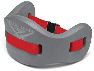 Speedo Aqua Jog Water Aerobic Swim Training Belt, Charcoal/Red, Large/X-Large