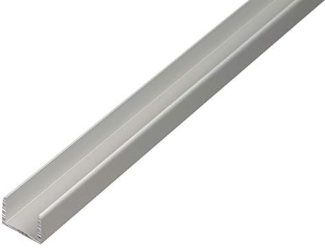 Alberts 030623 U-Profil | selbstklemmend | Aluminium, silberfarbig eloxiert | 1000 x 15,9 x 15 mm