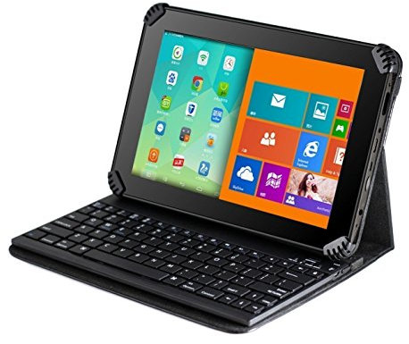 Navitech Black Faux Leather Micro USB Keyboard Case Cover and Stand Compatible With The Android Tablets (Samsung Galaxy Note 8.0)