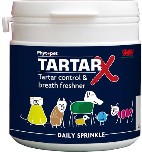 Phytopet TartarX Plaque and Tartar Remover for Teeth, Cat and Dog Breath Freshener, All Natural Cat and Dog Dental Care, 100g - 100% Herbal Phytopet Pet Supplies