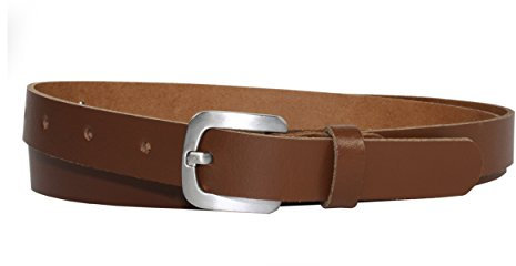 Vascavi Ledergürtel echt Leder Gürtel, Jeansgürtel, Hüftgürtel, Made in Germany, 2 cm breit und ca. 0.25 cm stark (90 cm Gesamtlänge 100 cm, Hellbraun)