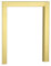 16/ 40cm Brass Gas Coal Fire Trim Frame Surround 2/50mm face 2/50mm Return