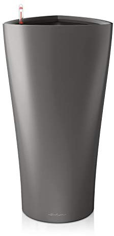 Lechuza 15503 - Maceta Delta Premium Kit completo, color antracita metalizado (30 x 56)