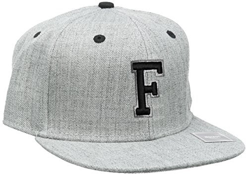MSTRDS Unisex Letter Snapback F Baseball Cap, F Heather Grey, M-L EU