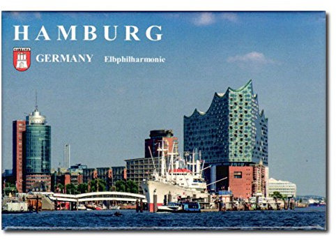 Foto-Magnet Hamburg, Elbphilharmonie bei Tag, Souvenir, ca. 8 x 5,4 cm
