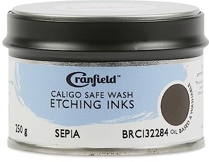 Caligo Safe Wash Etching Ink 250g Tin Sepia