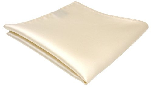 TigerTie Designer Einstecktuch in creme beige elfenbein einfarbig uni