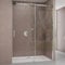 doporro Duschtür Nischentür dusche Duschabtrennung Duschkabine 140x195cm ESG-Sicherheitsglas Duschtür aus Klarglas teilgerahmt inkl. NANO-Beschichtung Teramo4