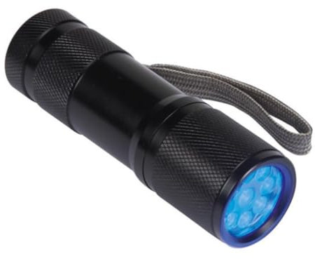 Perel efl41uv Lampe de poche UV, 9 LED