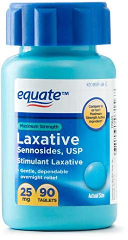 Equate - Maximum Strength Laxative, Sennosides Stimulant Laxative, 25 Milligram, 90 Count