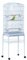 PawHut Large Metal Bird Cage w/ Breeding Stand Feeding Tray Wheels for Parrot Parakeet Macaw Pet Supply Light Blue 47.5L x 37W x 160H (cm)