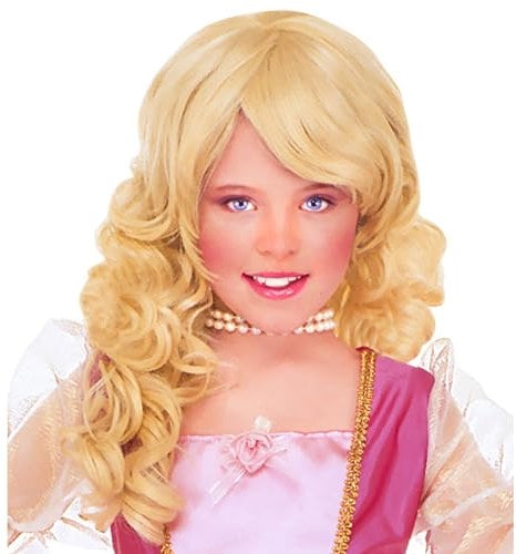 W WIDMANN MILANO Party Fashion B6291 - Kinderperücke Prinzessin, Blond, Karneval, Mottoparty
