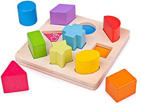 Bigjigs Toys Wooden My First Shapes Sorter Puzzle