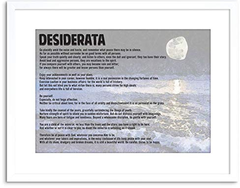 Wee Blue Coo Desiderata Ehrmann Placidly Noise Haste Quote Framed Wall Art Print