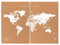 Miss Wood Map XXL – Karte der Welt-Kork 0.4x90x120 cm weiß