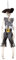 Boland 72091 - Deko-Figur Skelett Pirat, Halloween-Accessoire, Halloween-Party