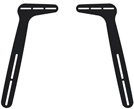 TechSol Universal Above or Under TV Soundbar Mounting Bracket Completely Adjustable for Speaker with 33 Lbs Weight Capacity - Fittings Included