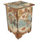 Werkhaus Photohocker 240 Alte Weltkarte Hocker, Holz, bunt, 29.5 x 29.5 x 43 cm