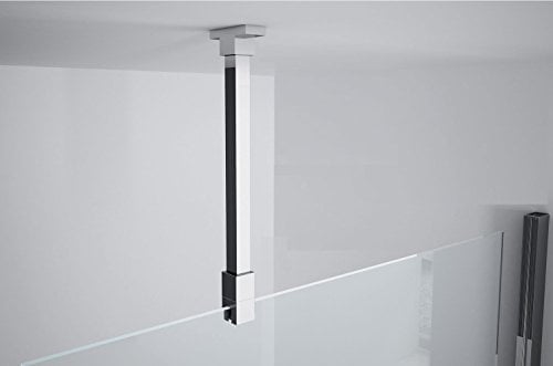 Kit de fixation plafond / paroi de verre - Chromé